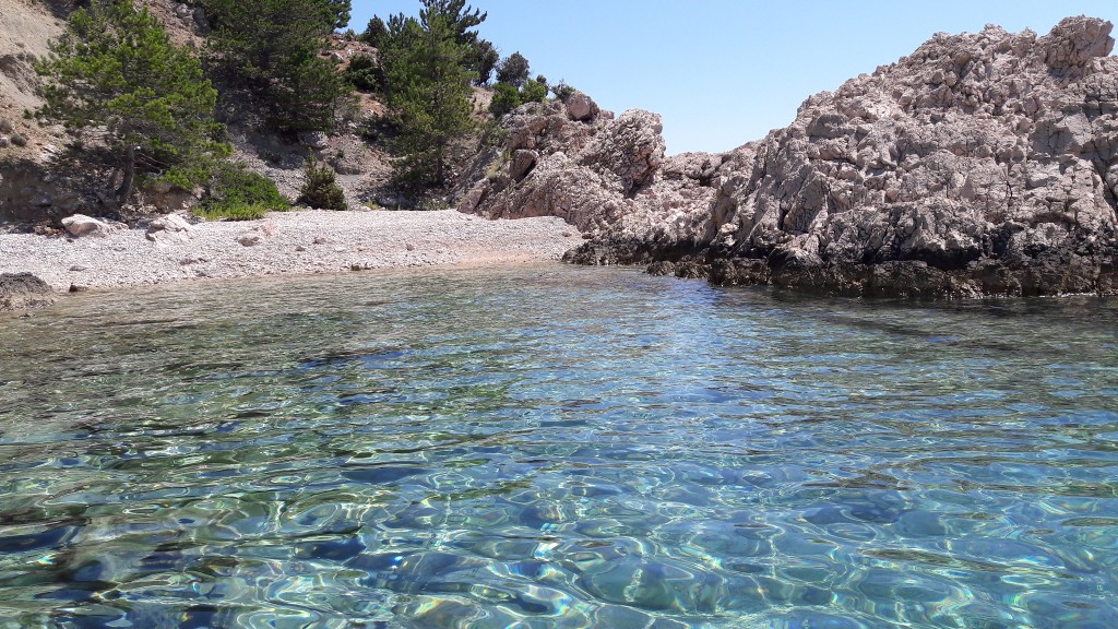 Clear sea and rocks on Cres